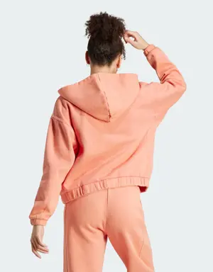 Adidas Veste de survêtement à capuche zip intégral molleton délavé ALL SZN. 3 Adidas Veste de survêtement à capuche zip intégral molleton délavé ALL SZN. 3