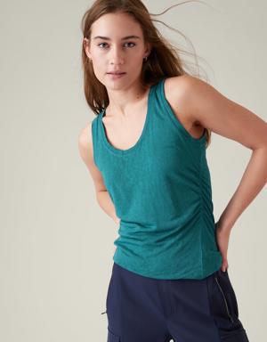 Breezy Ruched Tank green