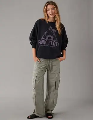 American Eagle Oversized Pink Floyd Sweatshirt. 1