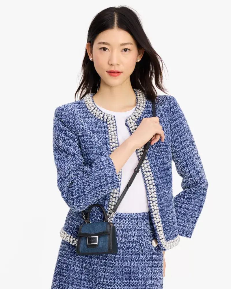 Kate Spade Katy Denim Micro Crossbody. 2