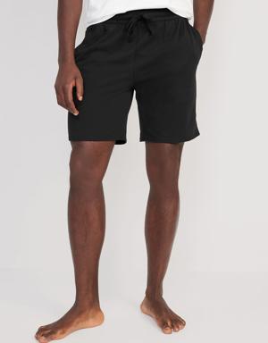 Jersey-Knit Pajama Shorts for Men -- 7.5-inch inseam black