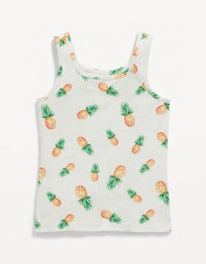 Old Navy Printed Fitted Tank Top for Girls multi