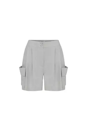 Roman Side Pockets Grey Shorts. 1