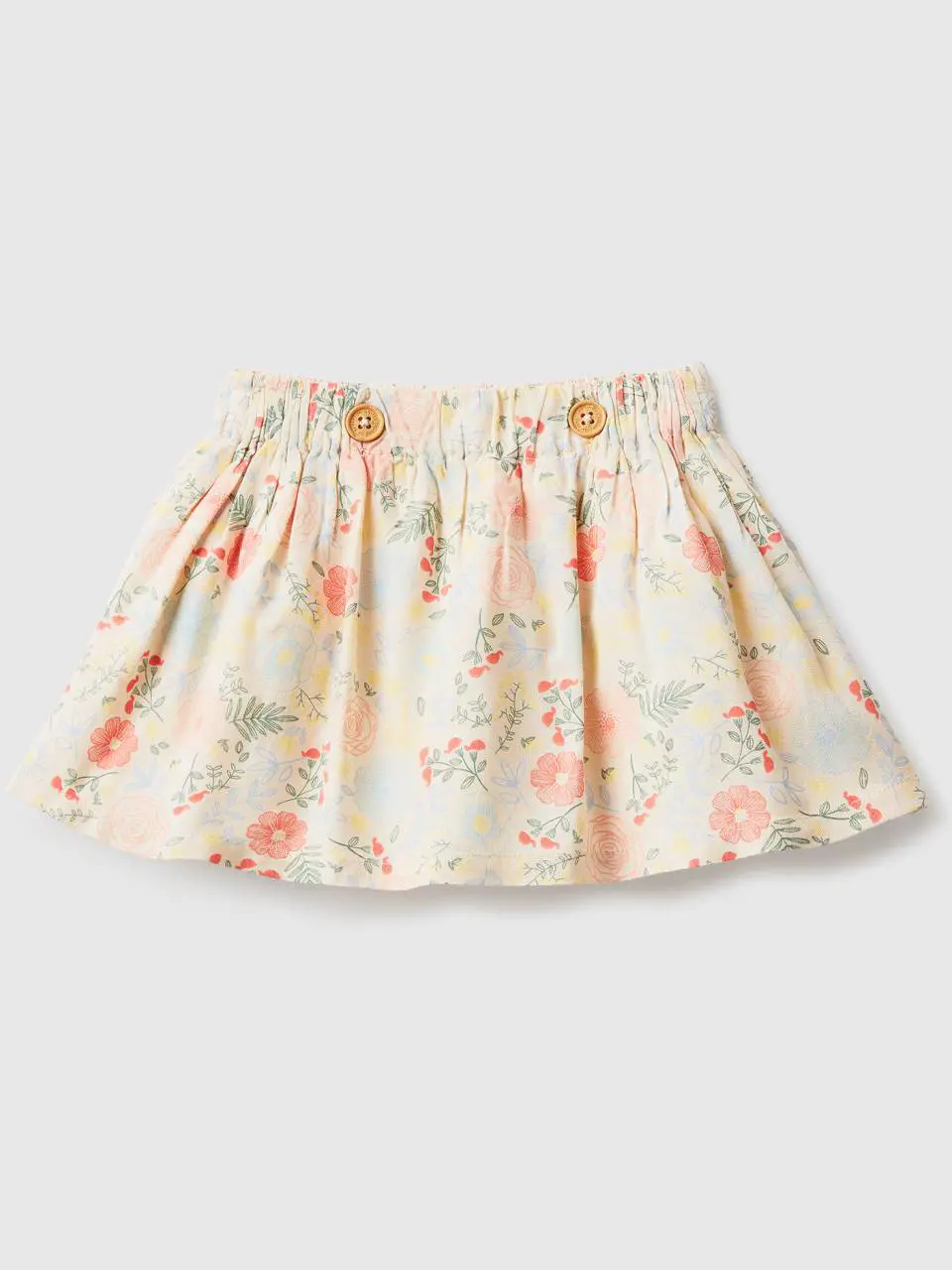 Benetton floral skirt in sustainable viscose. 1