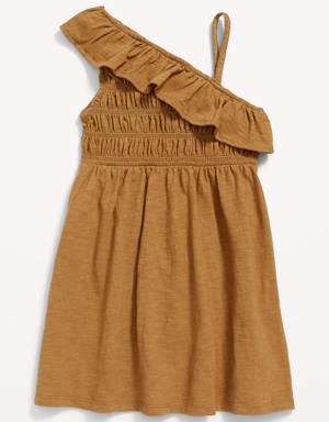 Ruffled Jersey-Knit One-Shoulder Dress for Toddler Girls green