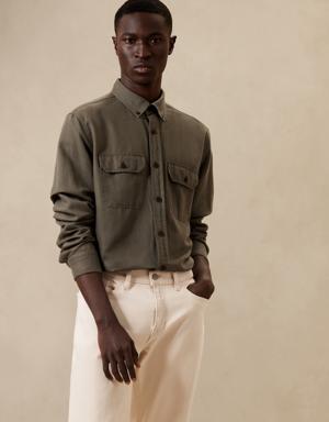 Expedition Linen-Cotton Shirt green