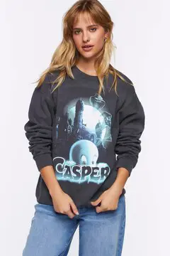 Forever 21 Forever 21 Casper Graphic Pullover Charcoal/Multi. 2