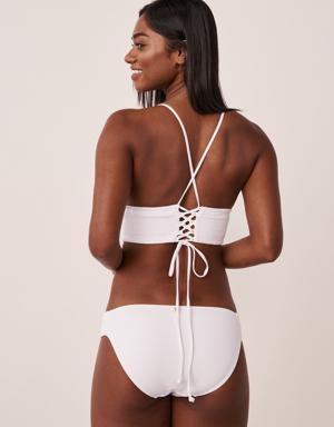 SOLID Laced Back Triangle Bikini Top