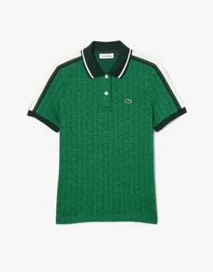 Slim Fit Lacoste Monogram Jacquard Polo Shirt