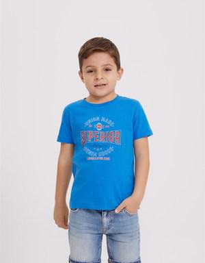 Union Erkek Çocuk Bisiklet Yaka T-Shirt Mavi