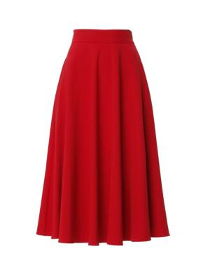 Red Flared Skirt
