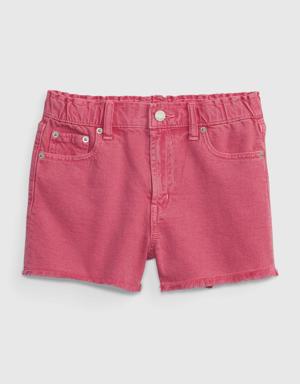 Gap Kids High-Rise Girlfriend Shorts pink