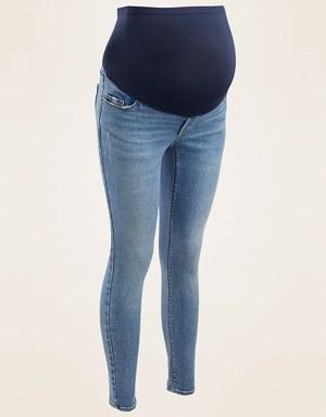 Maternity Full-Panel Rockstar Super Skinny Jeans blue