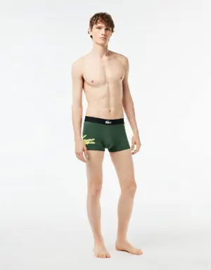 Lacoste Pack de 3 boxers assimétricos em algodão stretch para homem