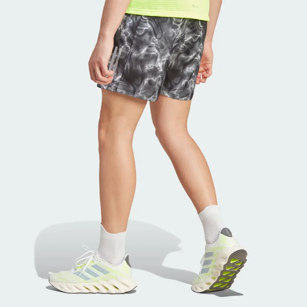 Adidas Own the Run Allover Print Shorts. 2