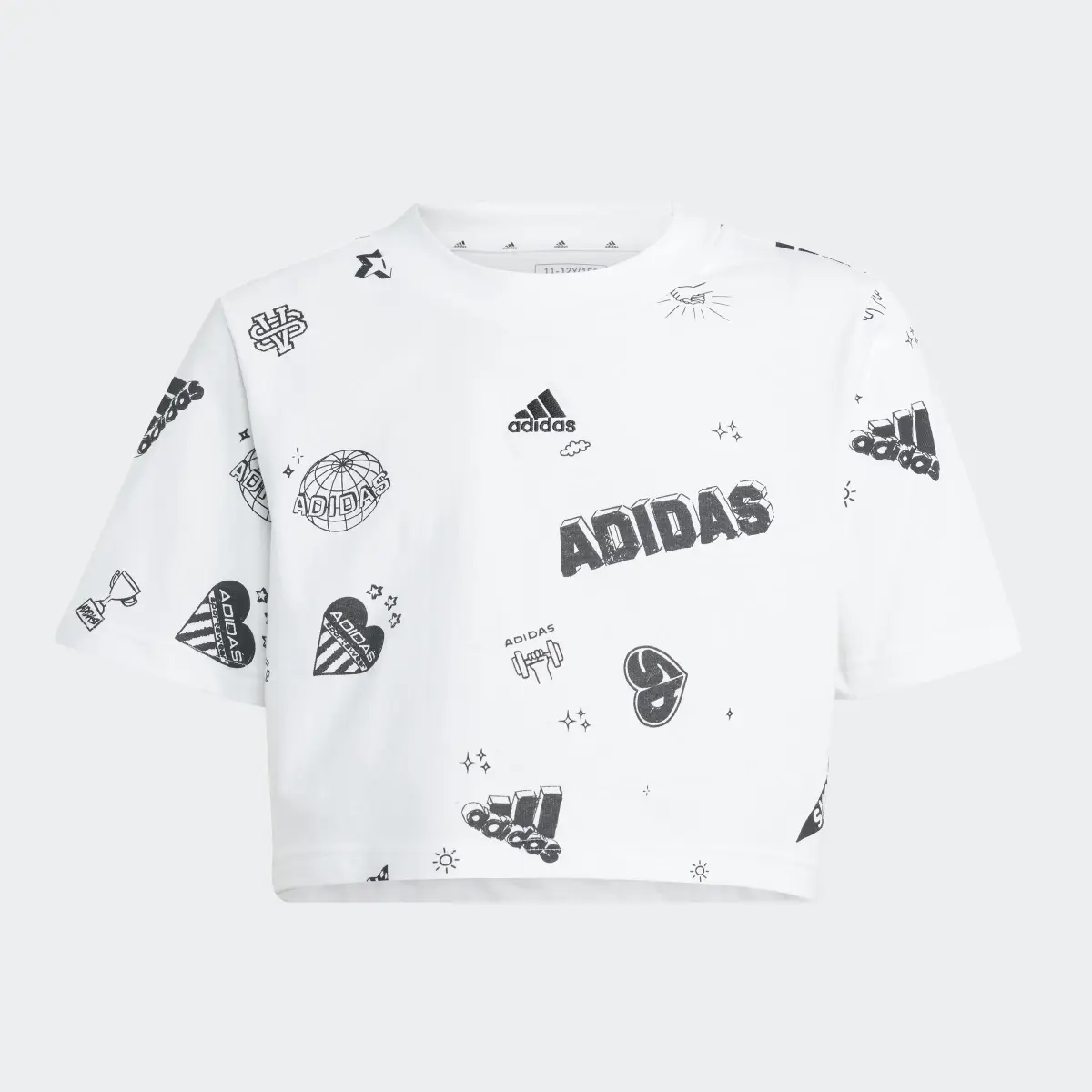 Adidas T-shirt court imprimé intégral Brand Love Enfants. 1