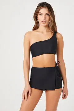 Forever 21 Forever 21 Swim Tie Skort Black. 2