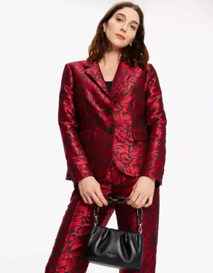 Flourish Swirl Brocade Blazer