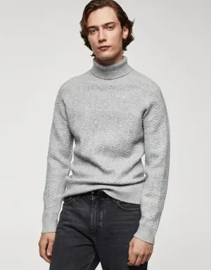 Twisted turtleneck sweater