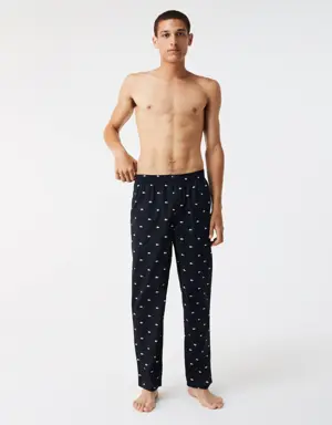 Men's Crocodile Design Cotton Poplin Pyjamas Trousers