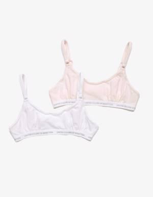 Two bras in stretch cotton