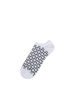 Desenli Beyaz Kadın Çorap