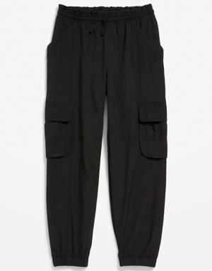 Old Navy High-Waisted StretchTech Cargo Jogger Performance Pants for Girls black