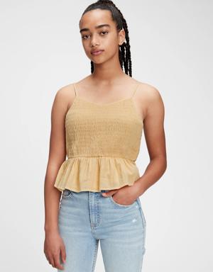 Teen 100% Organic Cotton Cinched Cami gold