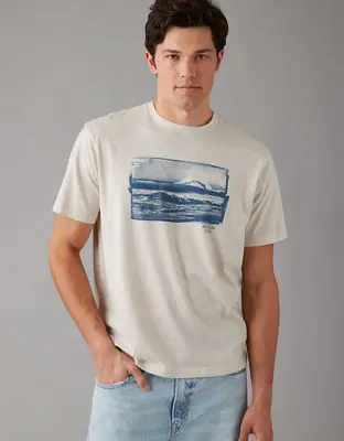 American Eagle Logo Graphic T-Shirt. 1