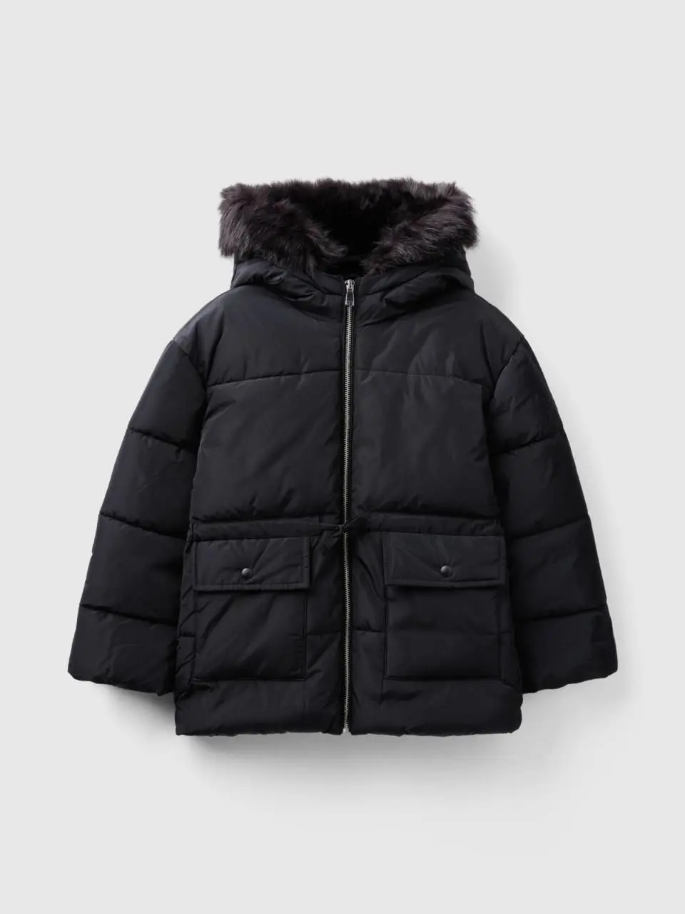 Benetton "rain defender" padded jacket with drawstring. 1