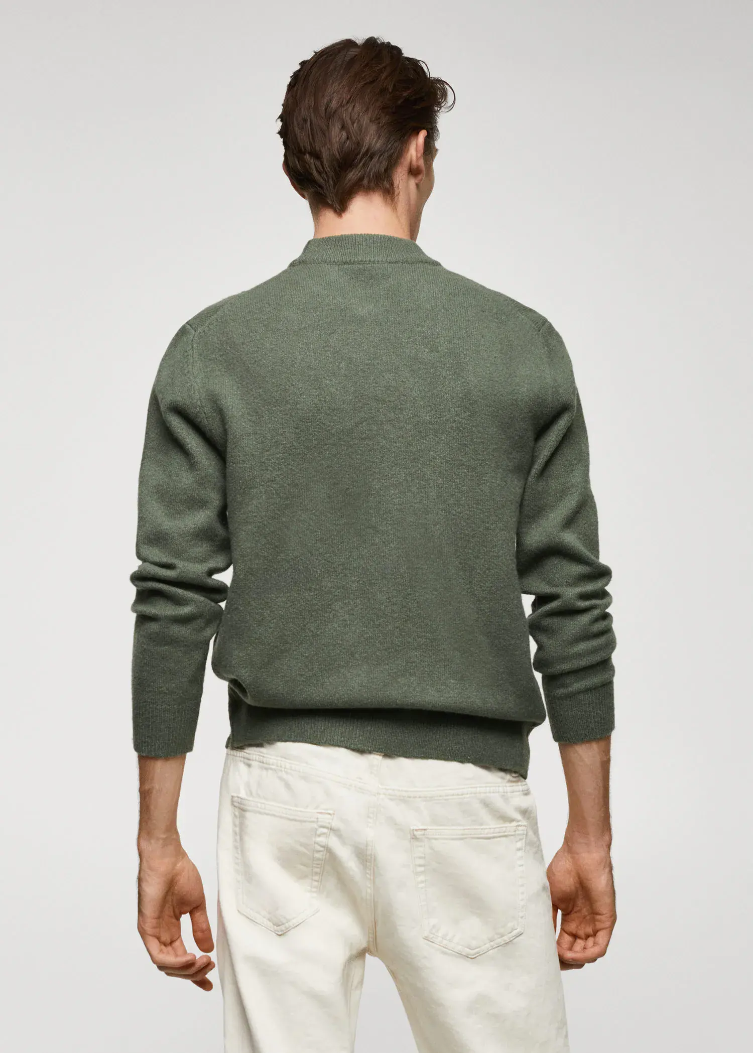 Mango Wool-blend sweater with perkins collar. 3