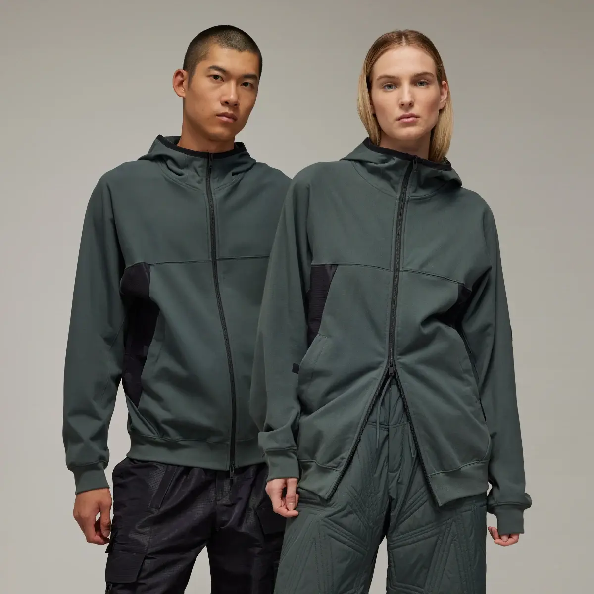 Adidas Y-3 Stretch Terry Zip Hoodie. 1