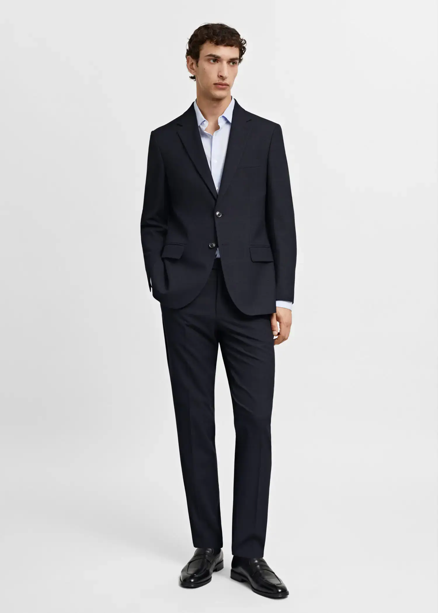 Mango Stretch fabric super slim-fit suit trousers. 1