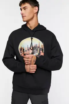 Forever 21 Forever 21 City of Angels Graphic Hoodie Black/Multi. 2