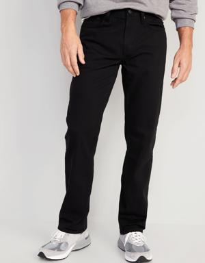 Wow Loose Non-Stretch Black Jeans for Men black
