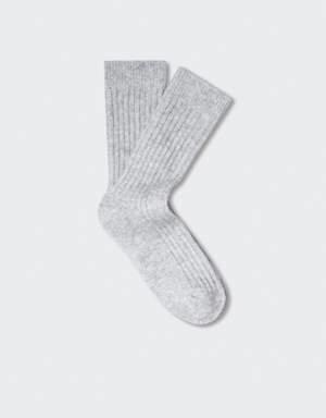 Ribbed woolen socks