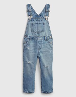 Toddler Loose Overalls with Washwell blue