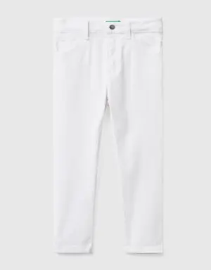 five-pocket slim fit trousers