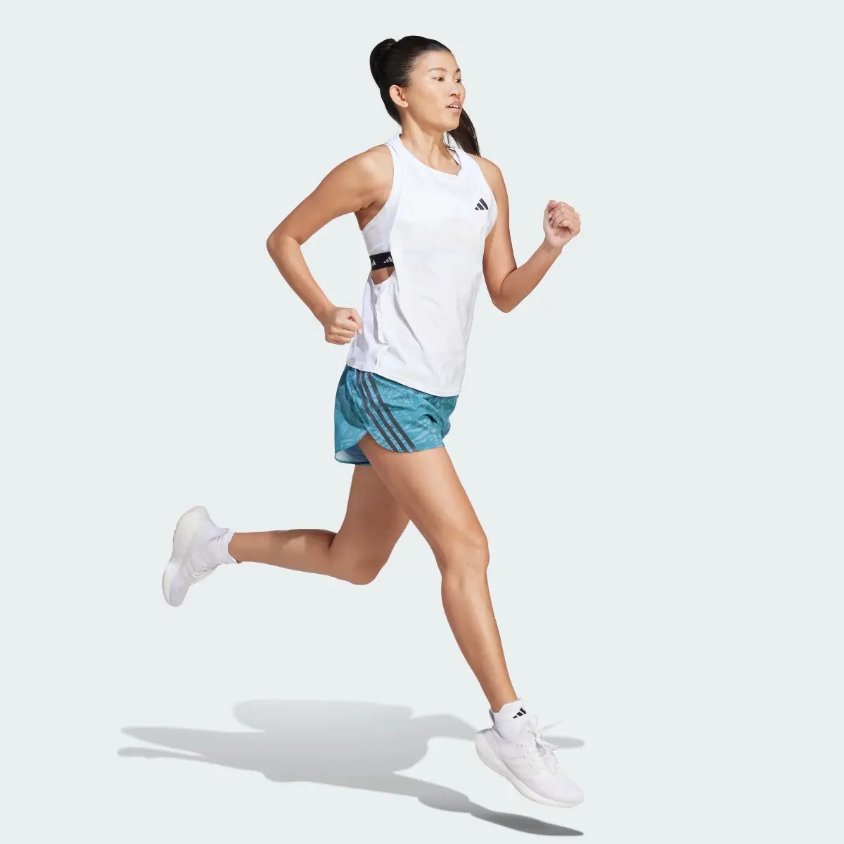 Adidas Run Icons 3-Stripes Allover Print Running Shorts. 3