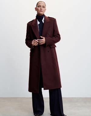Tailored Mantel aus Schurwolle