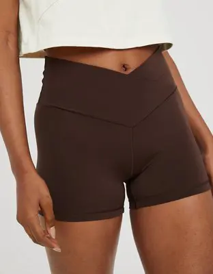 American Eagle By Aerie Real Me High Waisted Crossover 3 Bike Short