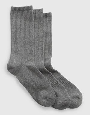 Gap Crew Socks (3-Pack) gray