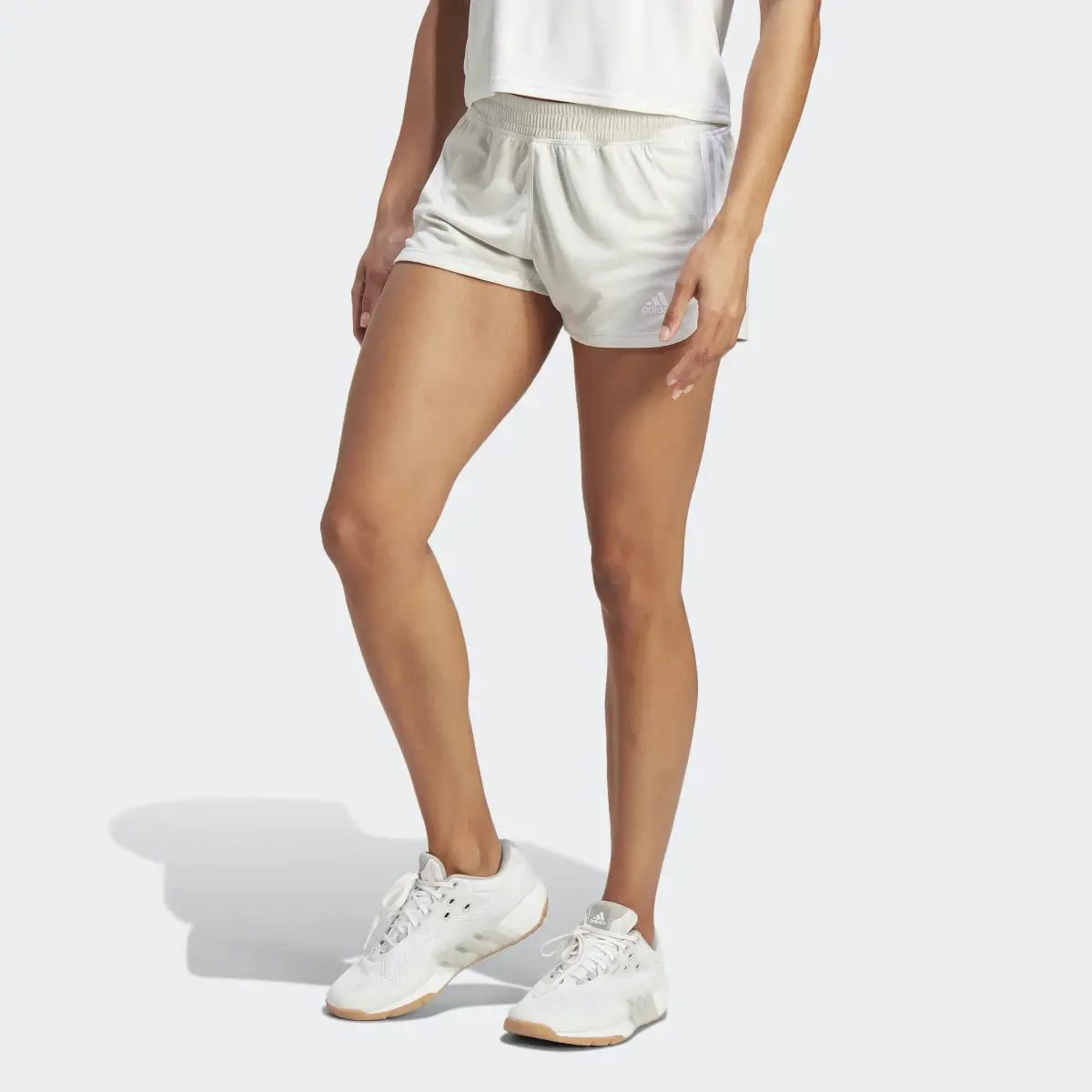 Adidas Pacer 3-Stripes Knit Shorts. 1