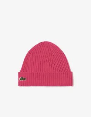 Lacoste Unisex Lacoste Ribbed Wool Beanie