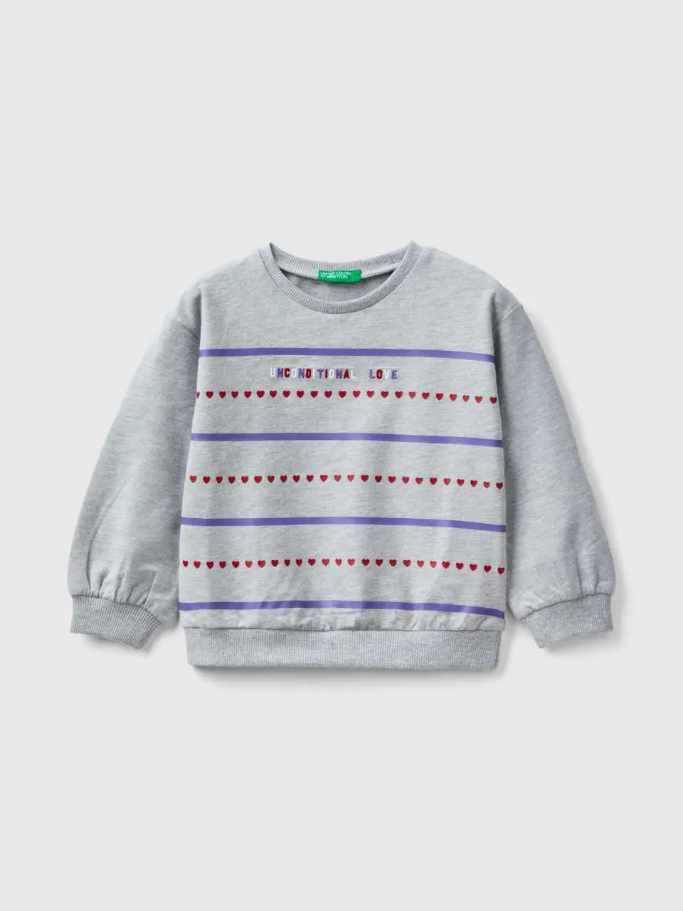 Benetton sweatshirt with print and embroidery. 1