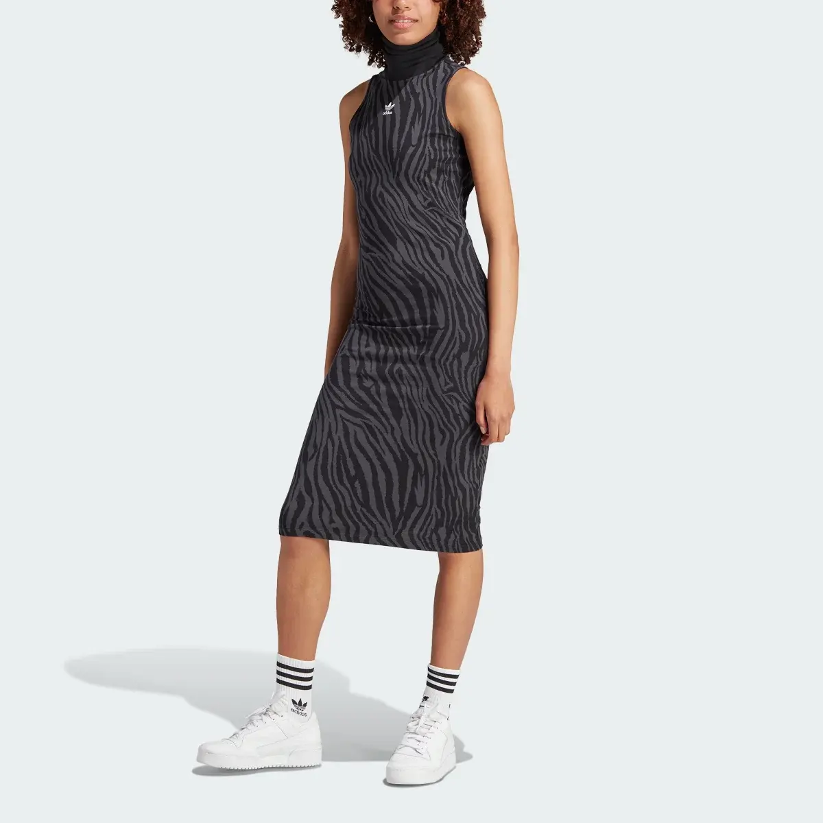 Adidas Allover Zebra Animal Print Dress. 1