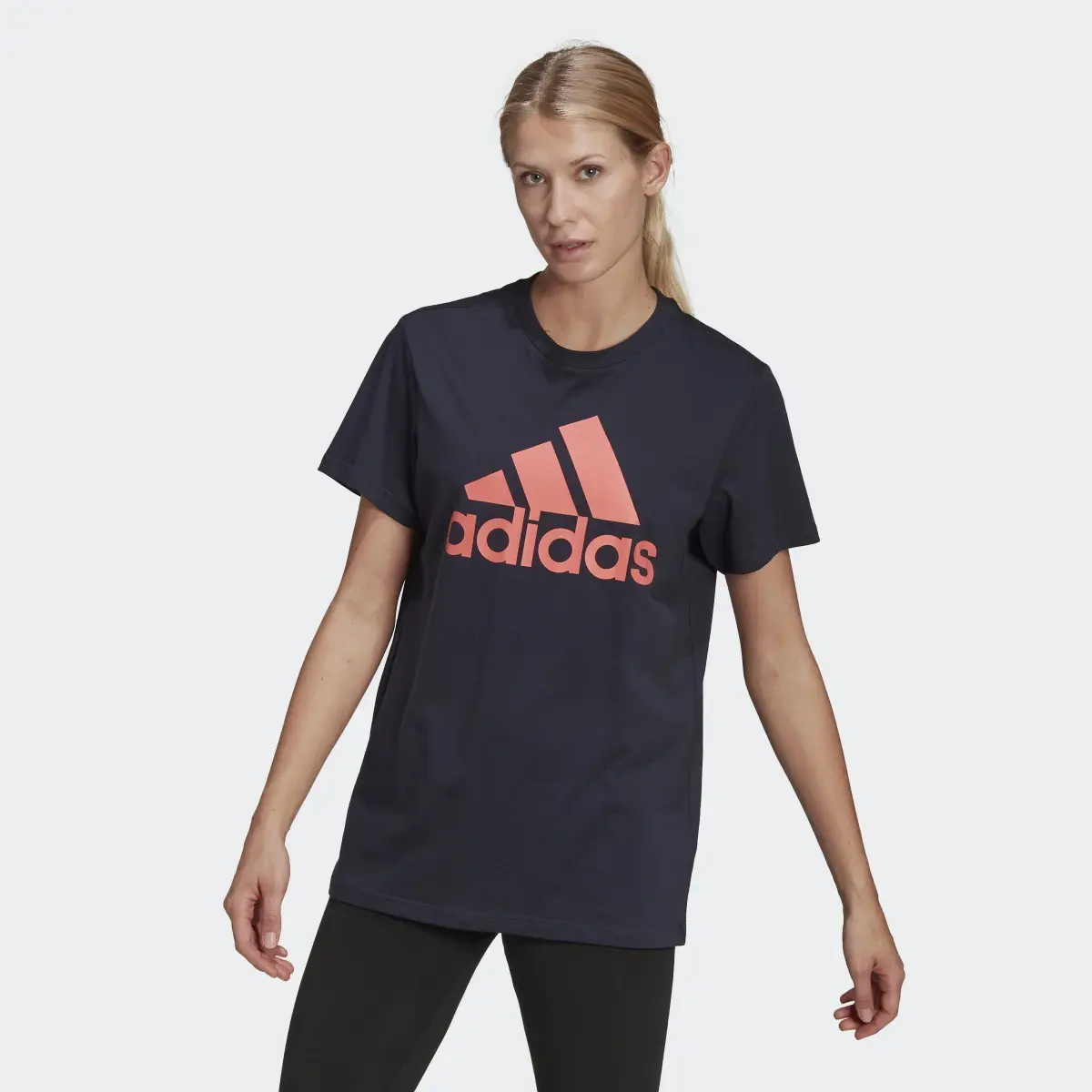 Adidas Essentials Logo Boyfriend Tee. 2