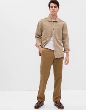 Gap Modern Khakis in Straight Fit with GapFlex brown