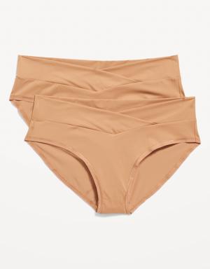 Maternity Low-Rise No-Show Bikini Underwear beige