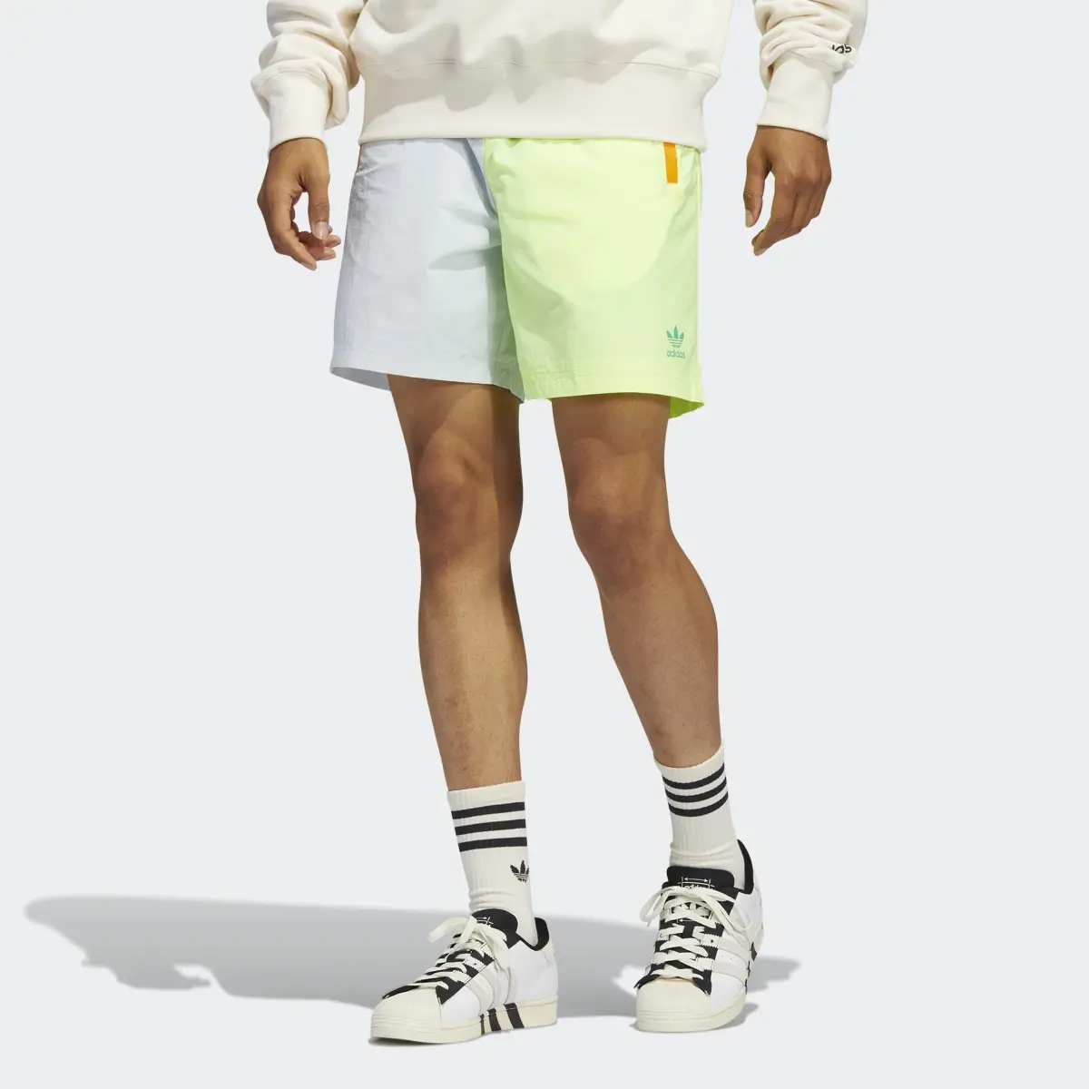 Adidas Blocked Woven Shorts. 1